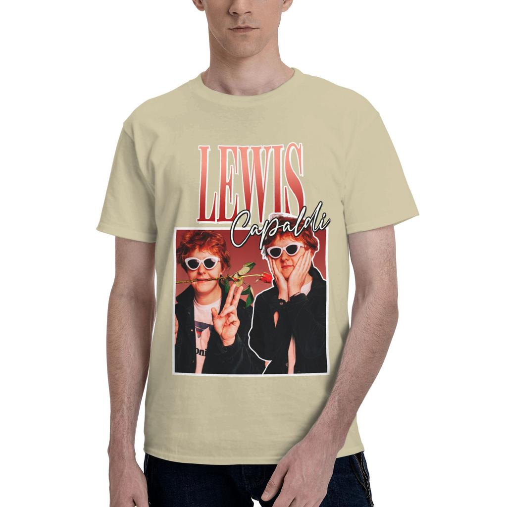 Custom LLewis CCapaldis T Shirt Men ShortSleeve SingerSongwriter Tshirts Streetwear Tee Pure Cotton Oversized Tshirts Merch