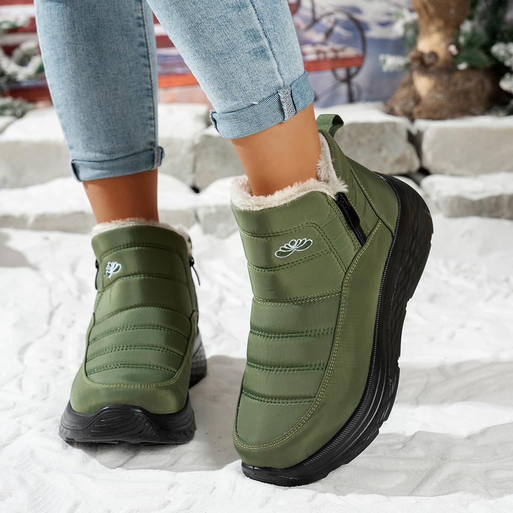 Women's Winter Warm Snow Boots Anti-Slip Waterproof Ankle Booties With Faux Fur Lined Comfortable Short Boots Outdoor Workout Walking Shoes for Women