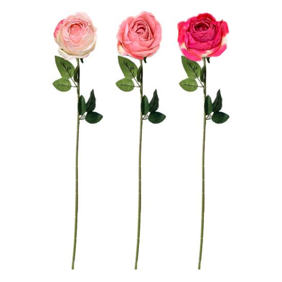 Artificial Roses Long-lasting Faux Silk Flowers Realistic Fake Roses with Flexible Stems for Vase Flower Arrangements Home Wedding Decor