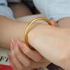 Vintage Matte Gold-Tone Bangle - Women's Classic Textured Bracelet