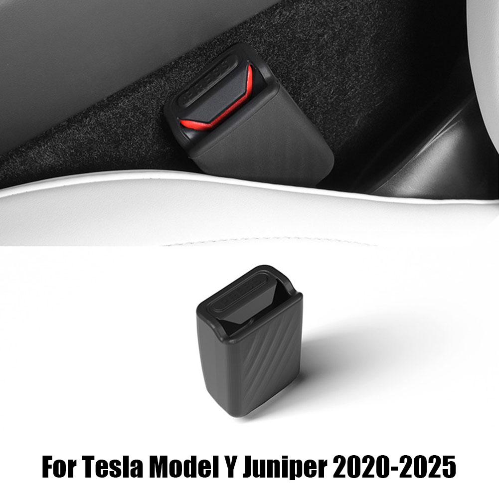 For Tesla Y 2020-2025 Front Belt Silicone Protector Full Cover for Model 3 Belt Buckle Base Covers T6t2