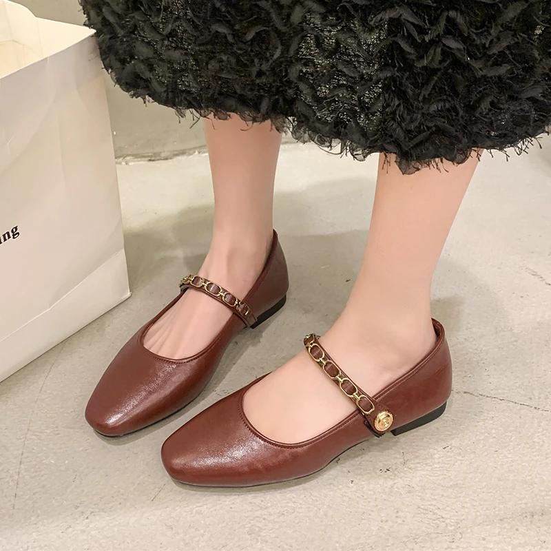 Fashion 2025 Spring Single Shoes Fashion Shallow Slip On Women Flat Shoes Ladies Casual Outdoor Ballerina Shoe