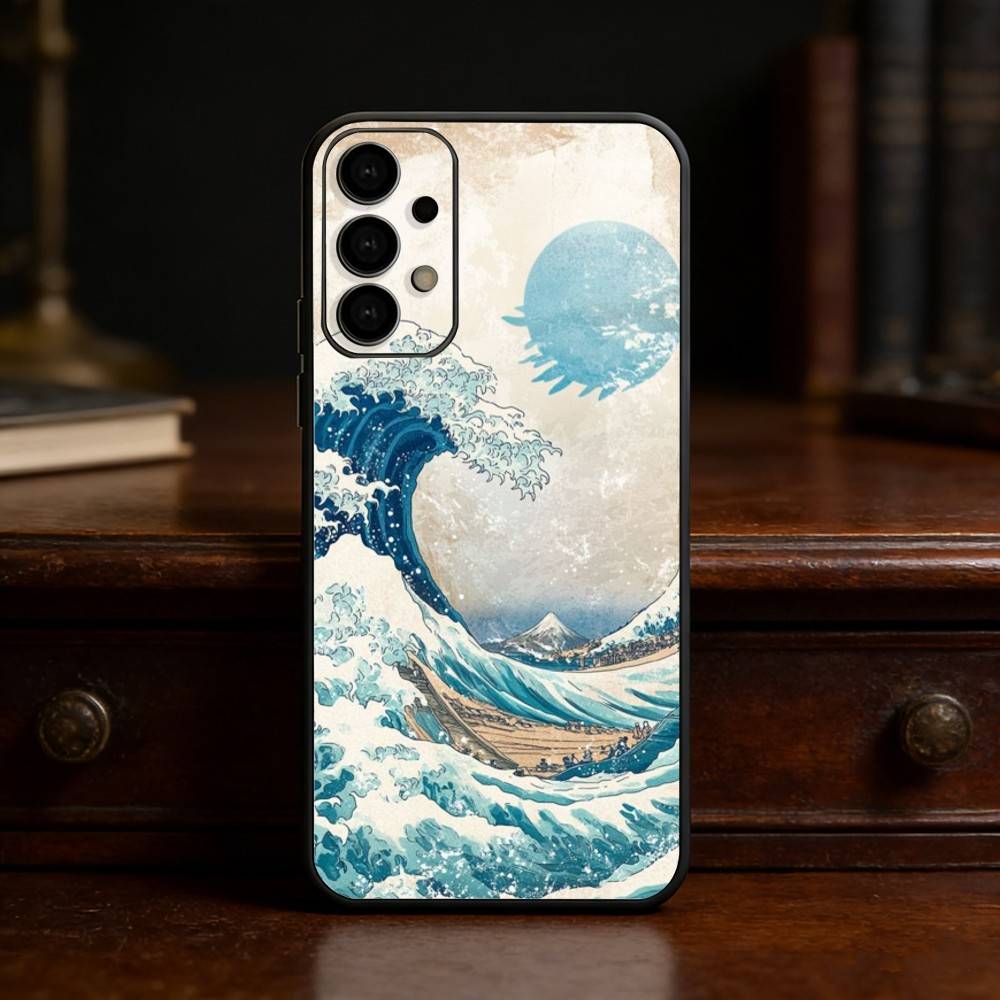 Great Wave Off K-Kanagawa Phone Case For Samsung S25,24,21,22,23,30,Ultra,20,Plus,Fe,Lite,Note Soft Black Cover