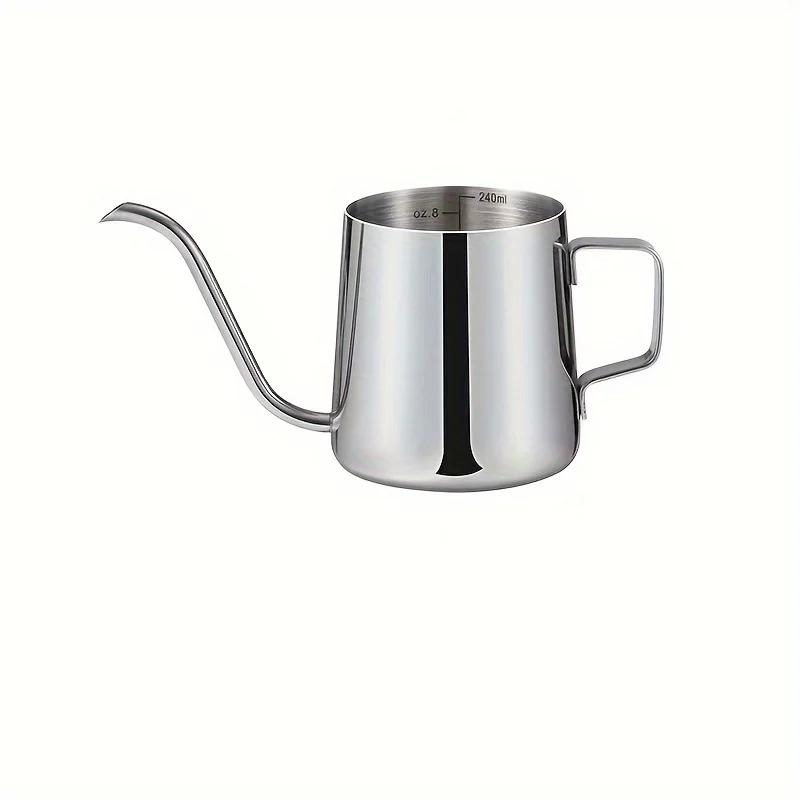 Cafetière verseuse Tasse filtre à oreilles à suspendre Acier inoxydable Bec long Bec fin Ustensiles à café pour la maison Cadeaux