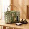 Portable Bamboo Zongzi Packaging Box Chinese Style Handheld Gift Packaging Handbag Eco-friendly Gift Box Bridesmaid