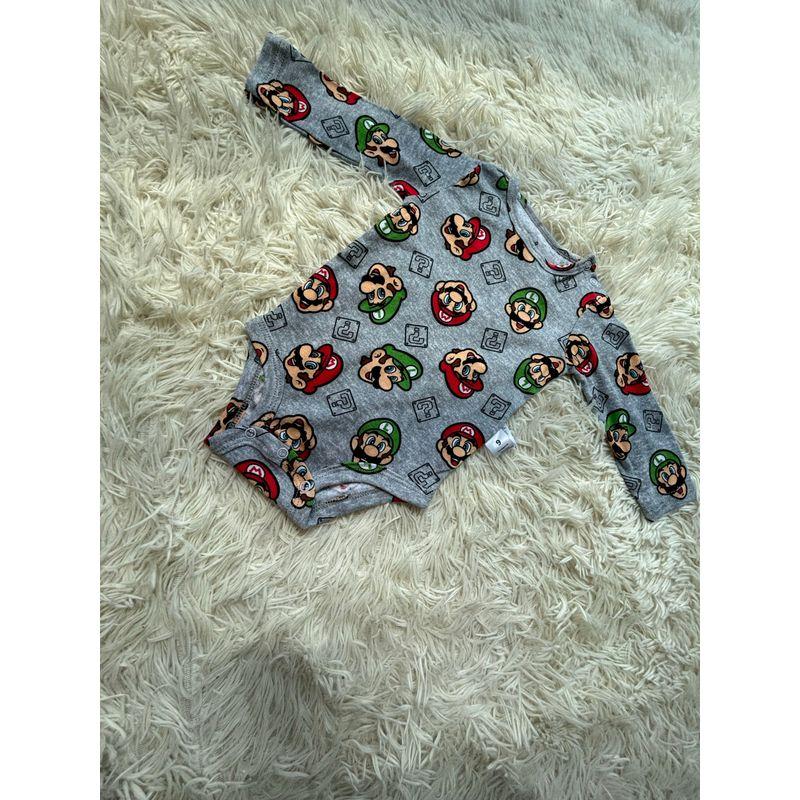 

Baby Pure Cotton Comfortable Warm Long-Sleeve Romper for Boys, Triangle Onesie for Spring, Autumn, and Winter, One-Piece Crawling Suit, Base Layer Mario 66