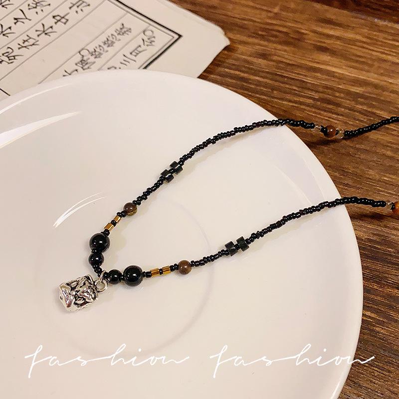 Colier Etnic Stil Ghioc de Stejar: Accesoriu de îmbrăcăminte unisex din bumbac și in țesut manual