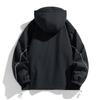 Casual Men's Jacket Waterproof Jacket Men's Autumn Fattening Enlarged Hooded Jacket Large Size Tooling Handsome Jacket