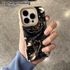 Phone Case: 2D flat lambskin suitable for iPhone 18, 17, 16, 15, 14, 13 Pro film protective case, bordered rose, Christmas and Halloween gift