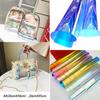 Transparent PVC Holographic Fabric Multicolor Vinyl Film DIY Bag Crafts