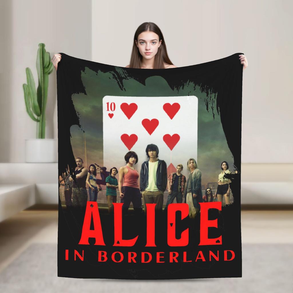 TV Alice In Borderlande Chishiya Blanket Cover Flannel Throw Blanket Summer Air Conditioning Personalised Soft Warm Bedspreads