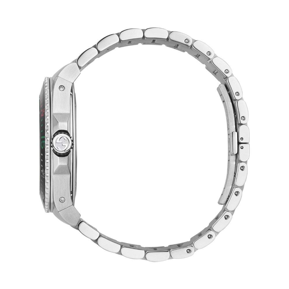 Gucci Orologio da uomo con quadrante serpente nero YA136218