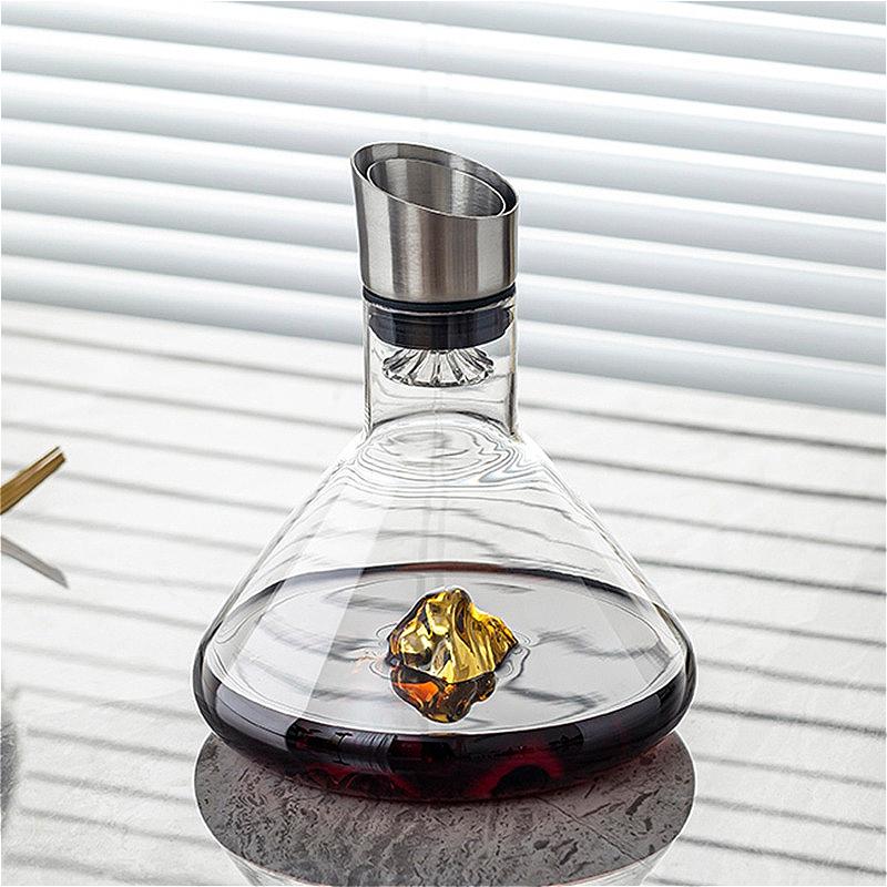 1450ml/1600ml Golden Mountain Decanter Red Wine Decanter Party Whiskey Jar Luxury Wine Separator Wine Dispenser Bar Accessories