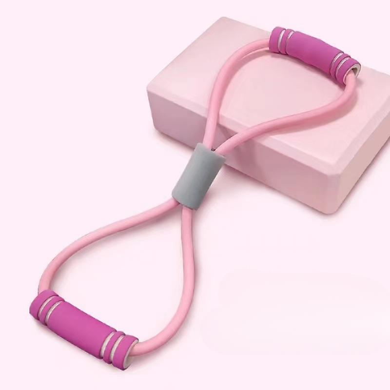 8-shaped Stretcher for Women with Open Shoulder and Back Tension Rope, Elastic Band, Household Fitness Yoga Equipment, 8-shaped Back Training Tool