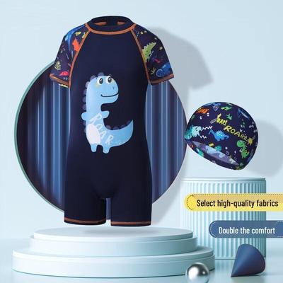 Norman Kids' Quick-Dry Cute Dragon One-Piece Swimsuit