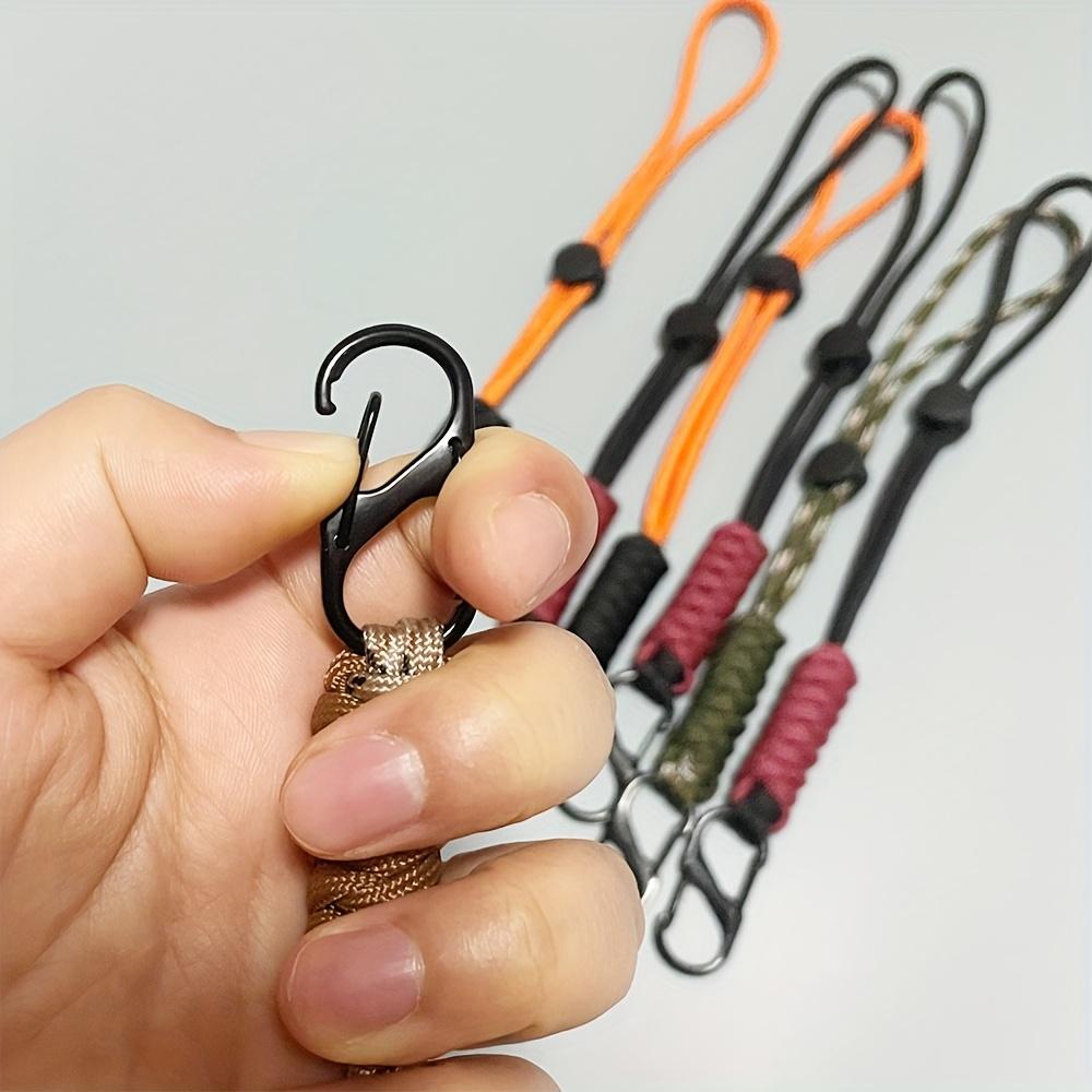 Braided Keychain with Wrist Hook - Durable Outdoor Multi-Color Key Holder for Hiking, Camping & Everyday Use, Camping Accessories