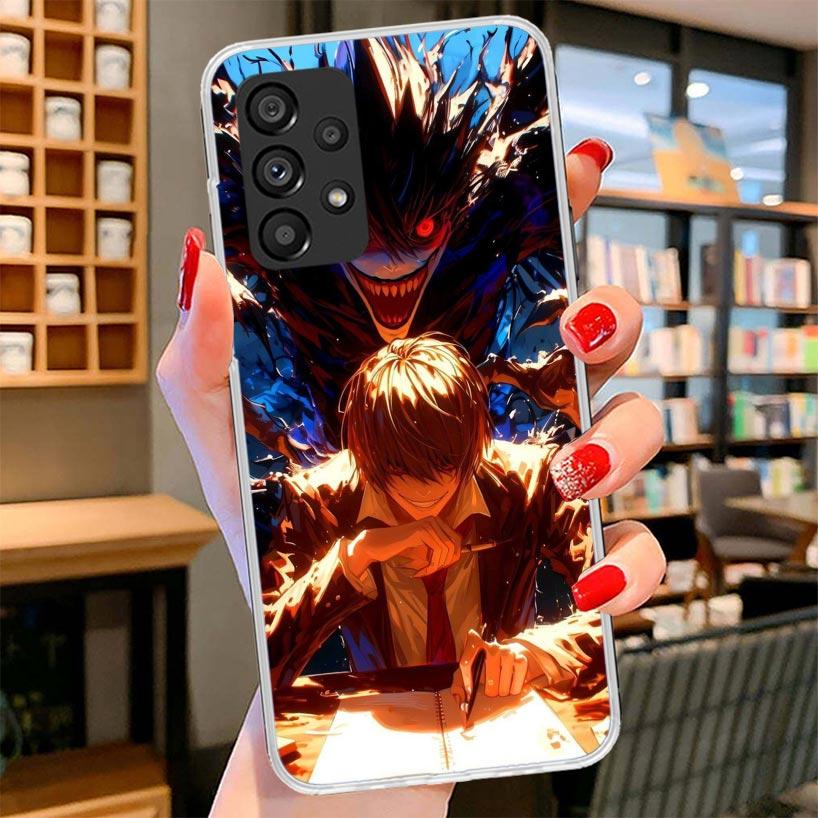 N-Note D-Death Yagami Light Phone Case For Samsung Galaxy A12 A22 A32 A52 A72 A02S Phone Case Note 20 Ultra 10 S10 Plus A51 A71