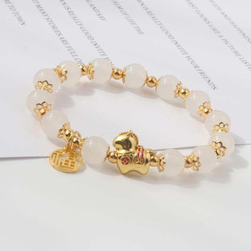 New Chinese Style Bracelet Horse Year Lucky Charm Bracelet Temperament Glass Hand Bracelet Jewelry Accessories