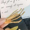 Korean Fashion Claws Funny Hairpin Skull Palm Hairpin Rhinestone Hair Accessories Duckbill Bangs Clip Halloween Headdress
