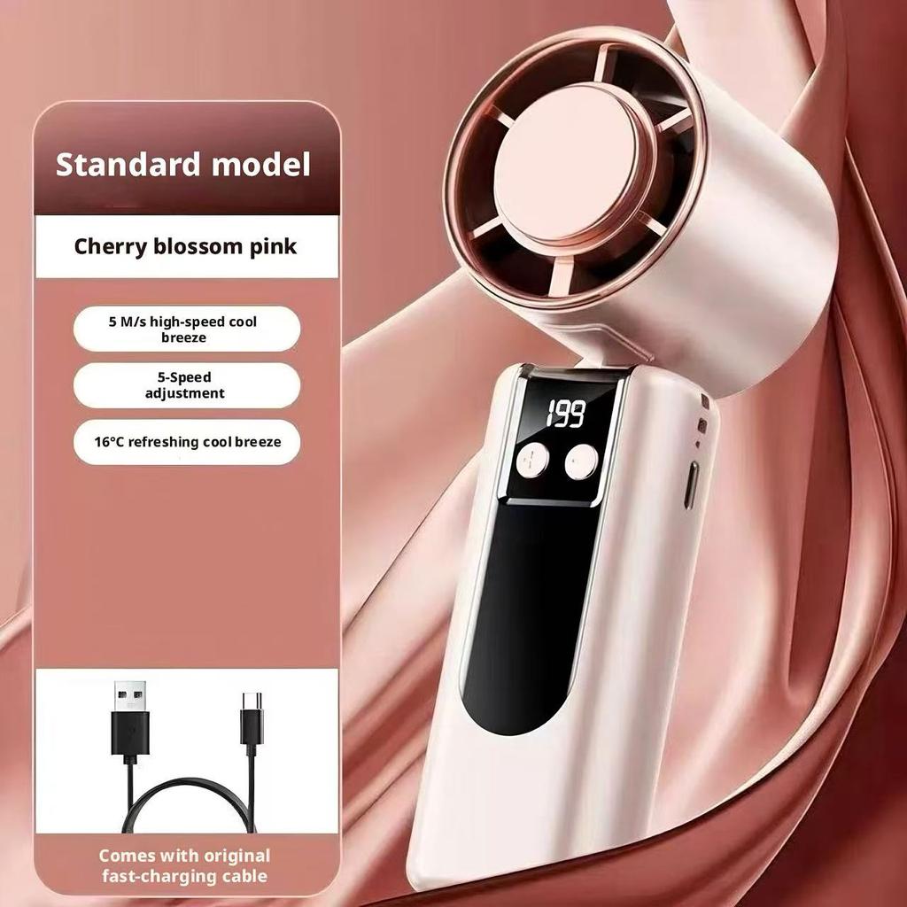Super Speed Wind Cannon Handheld Mini Fan Portable Semiconductor Ice Compression Cooling Outdoor Mini Air Conditioner Fan