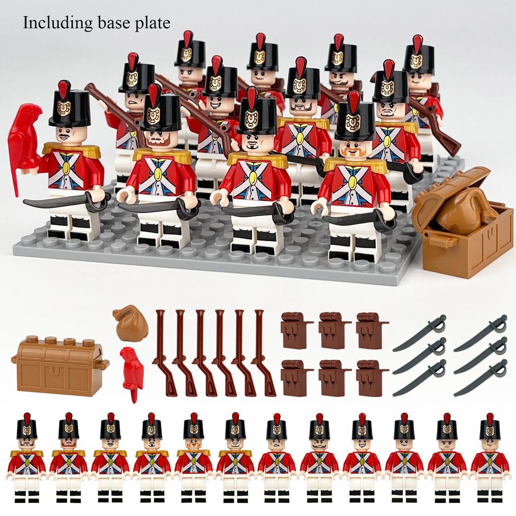 12pcs M8161 European Royal Navy Royal Guard Soldier Doll Building Blocks Children's Toys