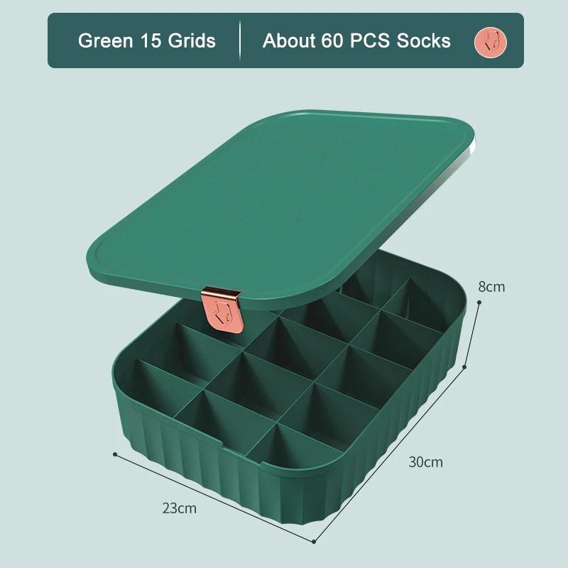 New 1PC Underwear Storage Box Home Compartment Bra Underwear Socks Three-in-one Organizer Artifact Drawer Box