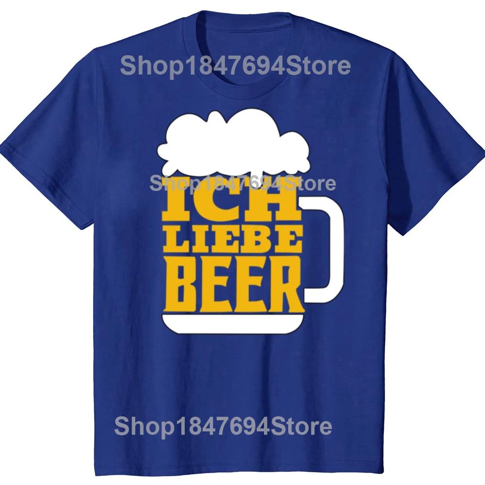 Oktoberfest Ich Love Beer Graphic T Shirts Men Clothing Funny German Bavarian Festival Drink T Shirt Female Tee Soft Casual Tops