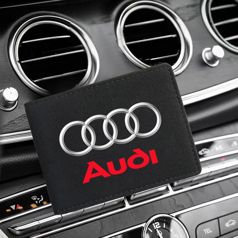 1Pcs Leather Credit Card Case Car Driving Documents Protective Case For Audi B5 B6 B7 B8 B9 A3 8P 8V 8L A5 A6 C6 C5 C7 4F A1 A7 A8 Q2 Q3 Q5 Q7 TT
