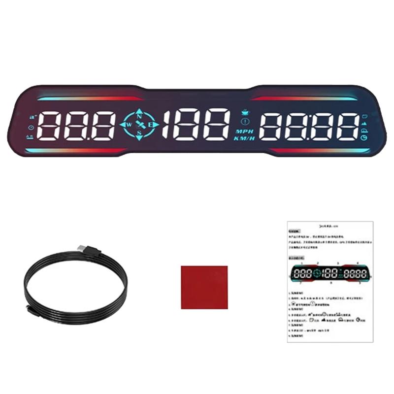 

Vehicle Speedometer & Clock Accurate Car Speedometer Easy to Use Car Device Plug & Plays Travel Time Alarm Reminder set 1
