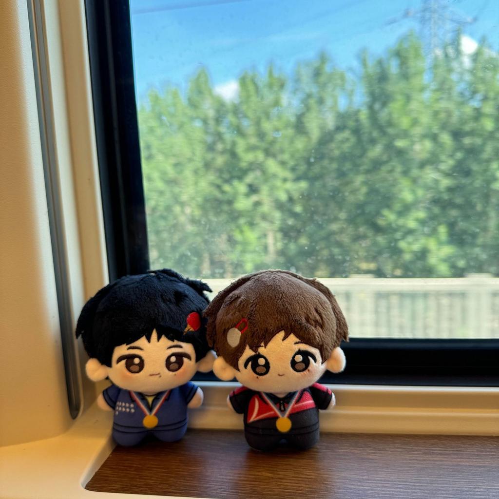 Wang Chuqin Sun Yingsha Plush Doll Set Table Tennis Stars Cute Cotton Doll with Medal Ping Pong Player Stuffed Toy for Fans Collection Birthday Gift