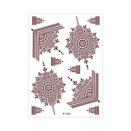 Skin-friendly Convenience Tattoo Stickers Water Transfer Paper Red / Clear / Brown 148 Mm/5.83