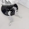 Simple Alloy Long Wing Stud Temperament Feather Earrings Silver Wings Shape Elf Ear Cuff Earrings Jewelry Accessories Gifts