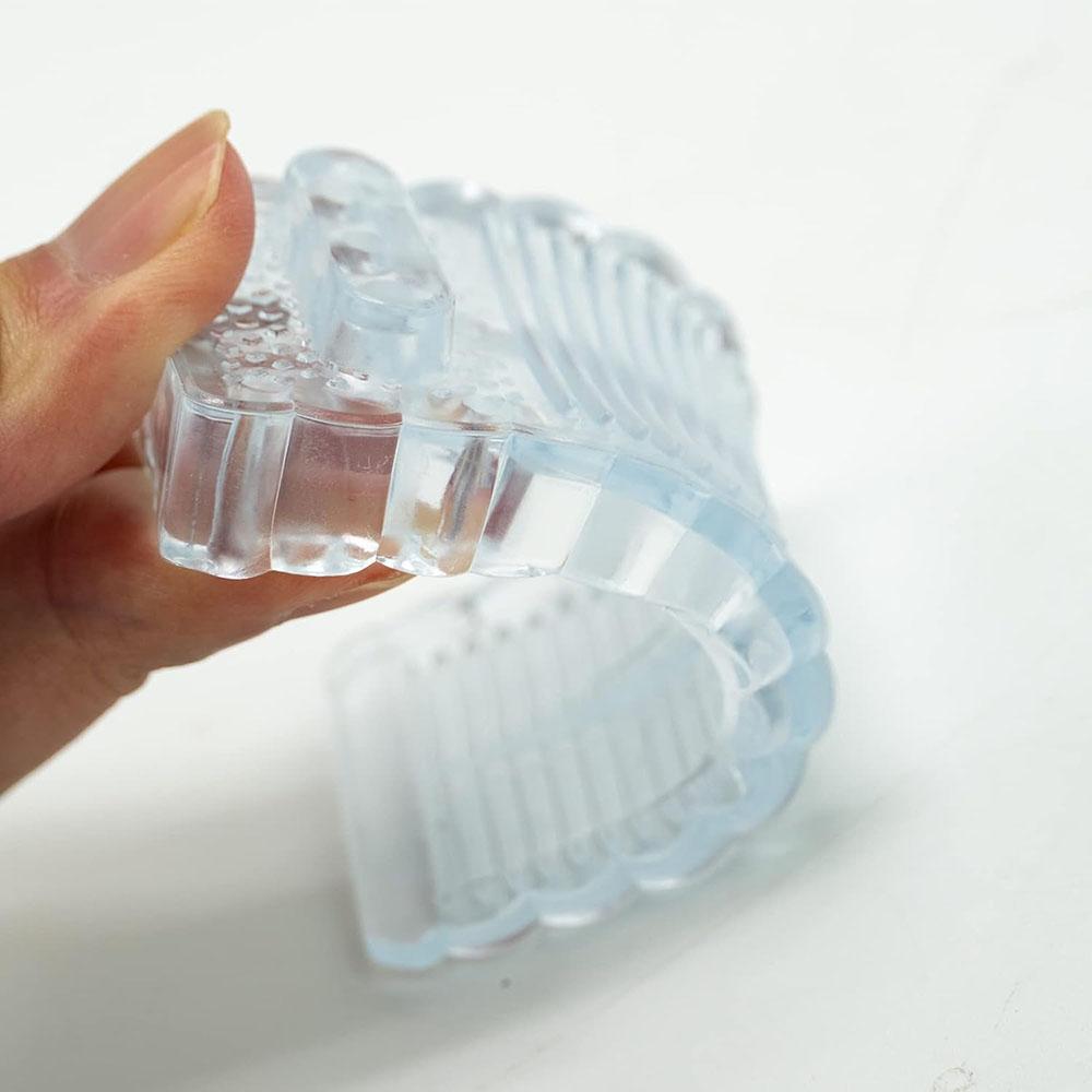 4/8pcs Clear Soft Plastic Doorstops, Anti-Slip Wedge Design - Collision Doorstops For Home And Office Use, Stackable And Durable