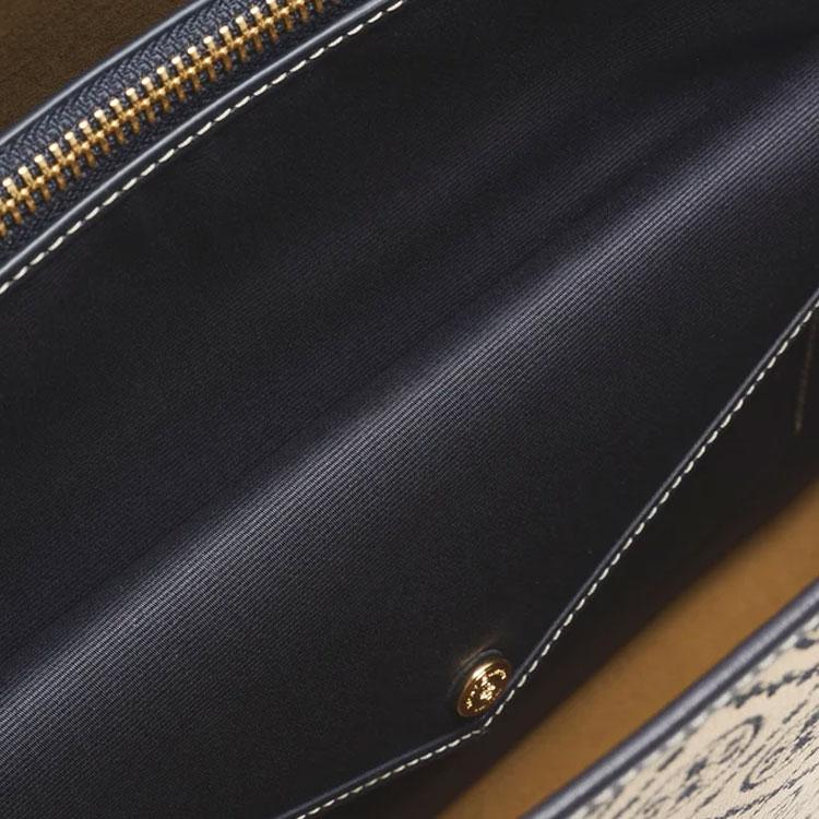 Tory Burch Perry T Monogram Classic T Letter Tote Bag Women Tote Blue 174279405