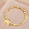 Bracelet Fleur de Lotus Dawapara Charme Lotus Bonne Fortune Bracelet Femme Cadeaux Amoureux Méditation Yoga Bijoux Couple Acier Inoxydable