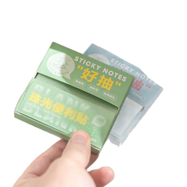 Introducing "Newcomer 0.01: Elegant Pearlescent Sticky Notes" - High-Definition, Semi-Adhesive, Easy Pull-out Mistake Notes.