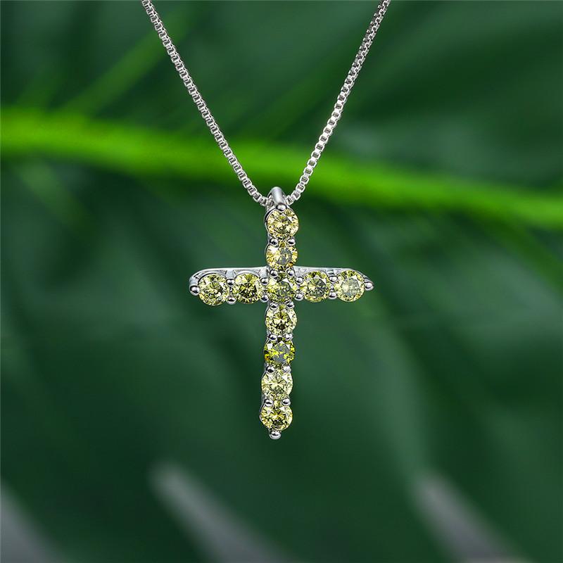 Collana Ciondolo Lusso Donna Cristallo Blu Viola Charm Catena Colore Argento Pietra Zircone Matrimonio Per Donne