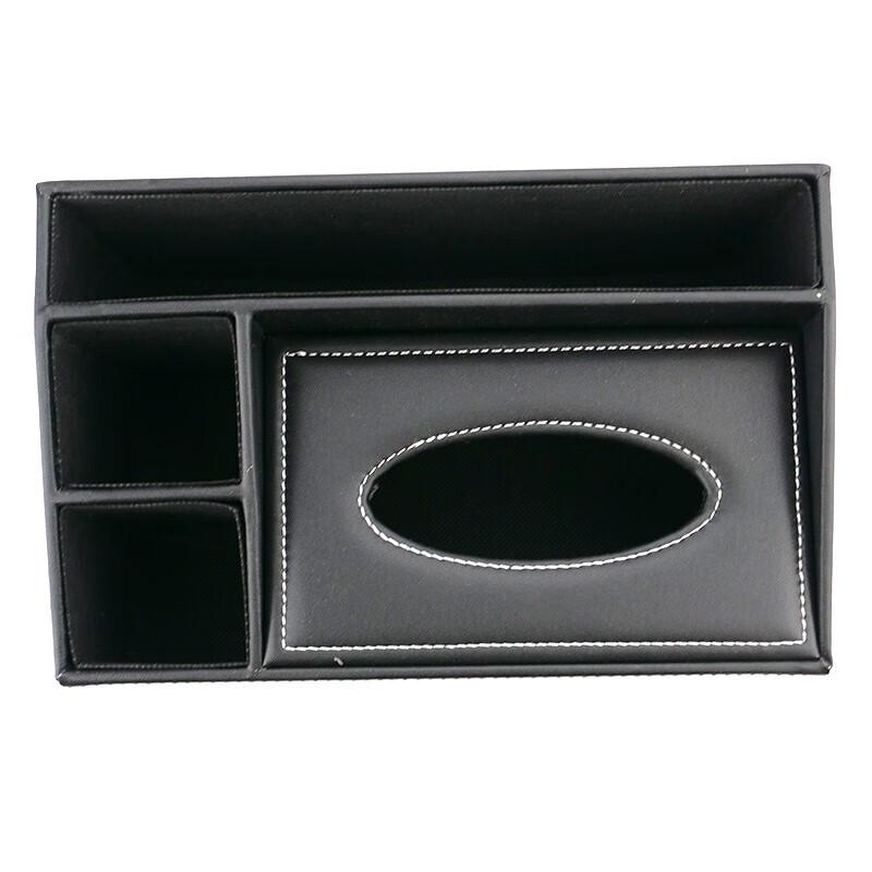Organizador de Mesa de Couro com Porta-Lenços