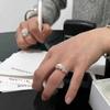 Schlichter, temperamentvoller Perlenring für Damen, Öffnungsnischendesign, leichter, luxuriöser, hochsensibler Zeigefingerring, verstellbar