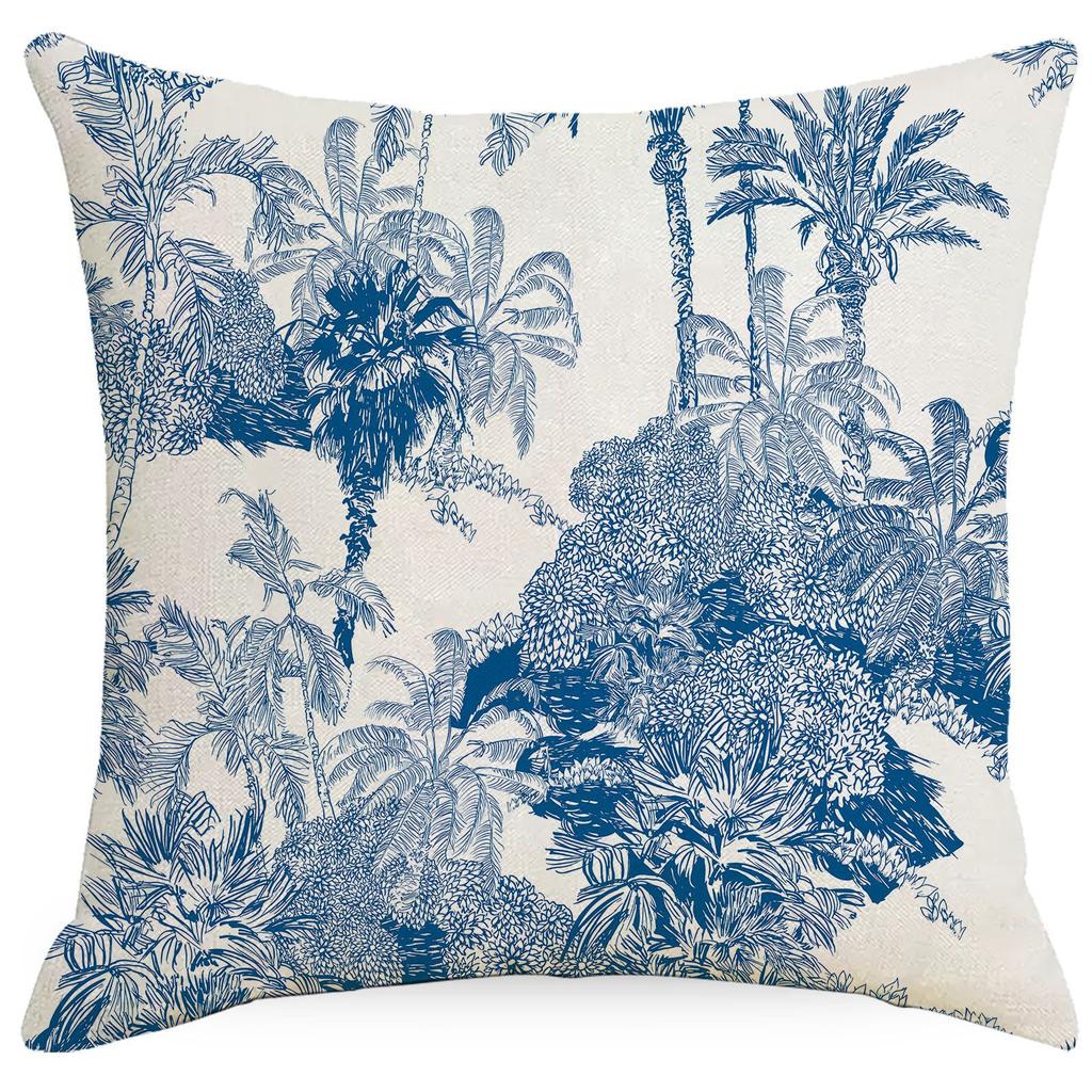 Kissenbezug mit geometrischem Blumen- und Pflanzenmuster im chinesischen Stil, Wohnzimmer, Sofa, Kissenbezug im neuen chinesischen Stil