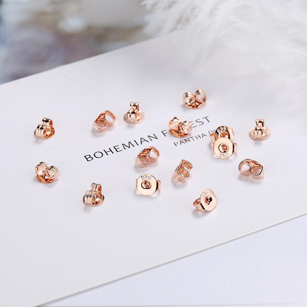 Platinum, Gold, Silver & Rose Gold Electroplated Ear Caps - DIY Jewelry Findings & Charms