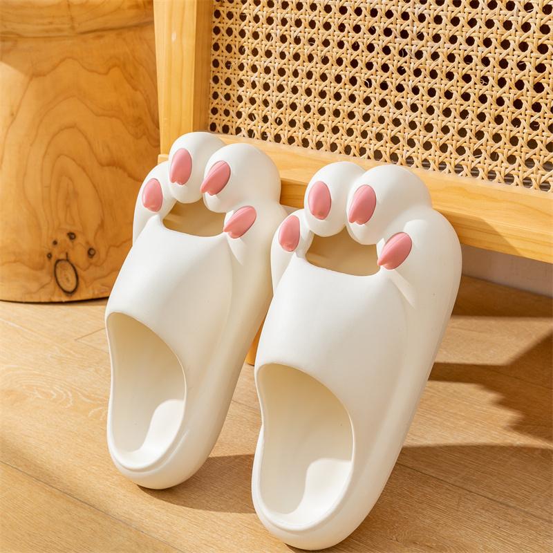

WTEMPO женские тапочки с кошачьими когтями для мужчин и девочек, летние и весенние уличные шлепанцы, парная обувь с забавными животными, оптовая продажа, дропшиппинг 38-39 белый