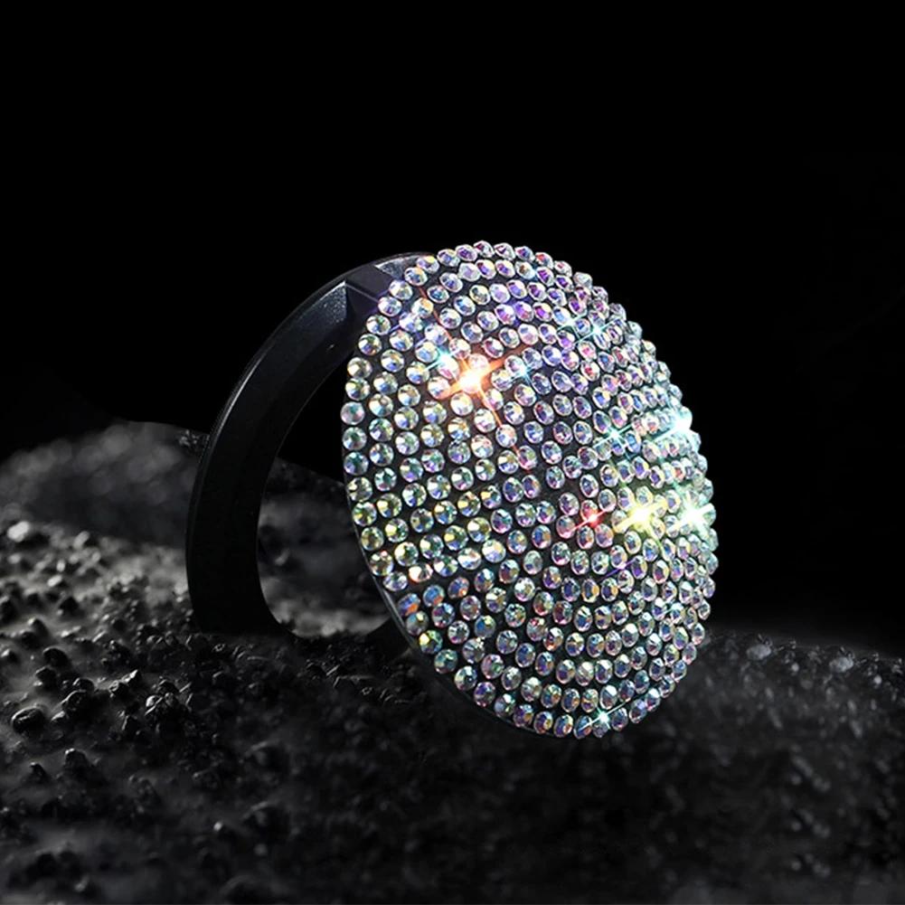 Aprindere mașină Onekey Start Stop Buton comutator Buton Capac de protecție Decorare auto Interior Stras Accesorii motor