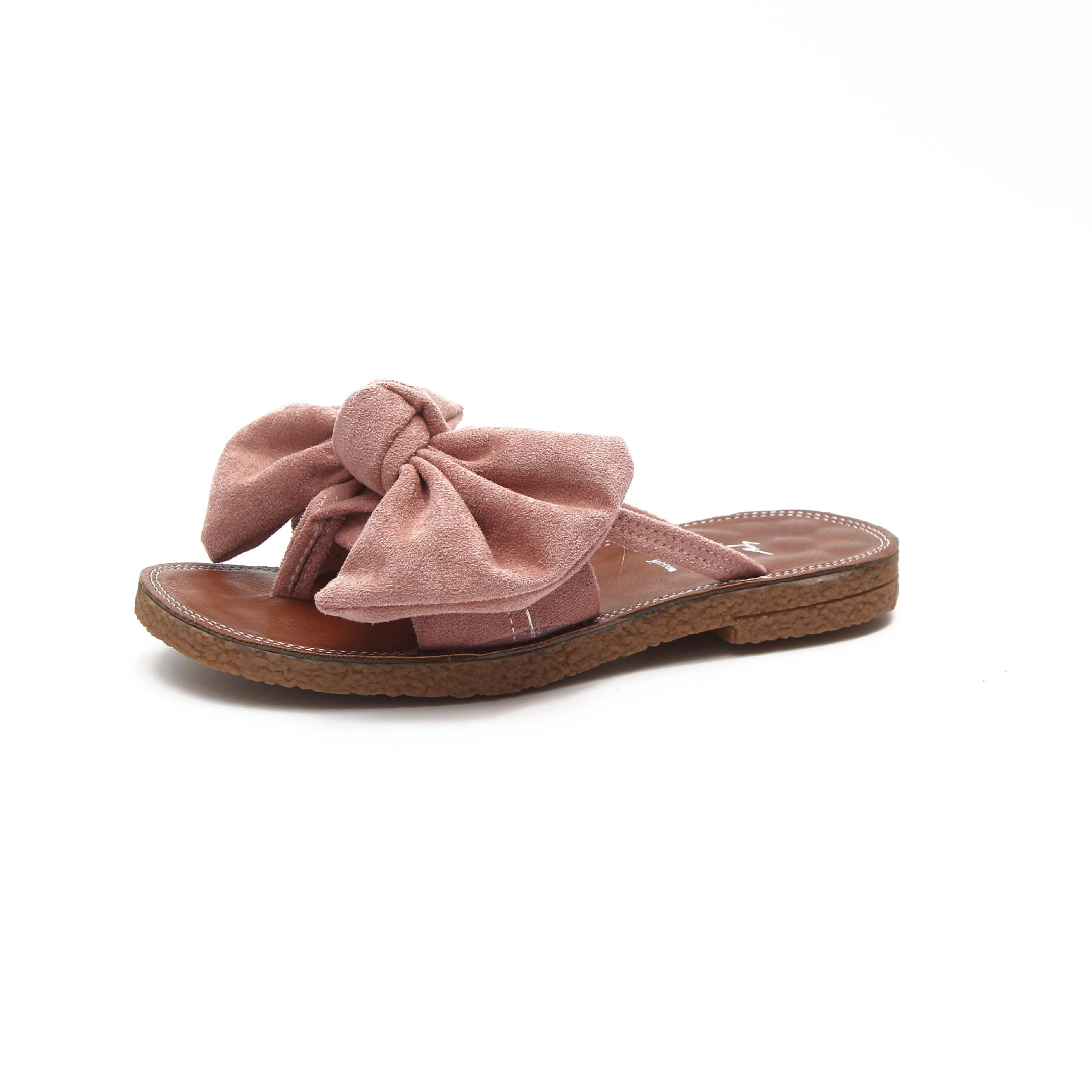 Женские тапочки с украшением в виде банта Легкие дышащие удобные женские шлепанцы 40