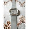 Used LONGINES White Gold Silver Dial Dress Type Mesh Belt