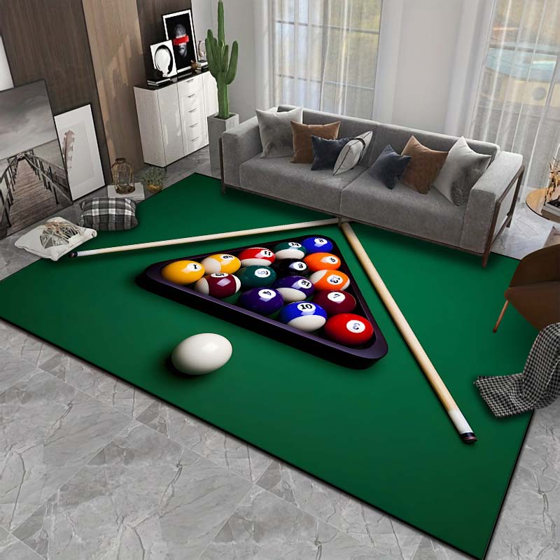 HD Billiards Rug Carpets for Bedroom Living Room Sofa Door Mat Dressing Room Rugs Large Size Machine Washable