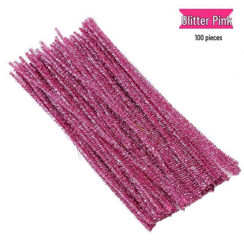 Encrypted Pipe Cleaners: Dense, Thickened 8mm White Strips with Mixed Colors for Handmade DIY Bouquets
