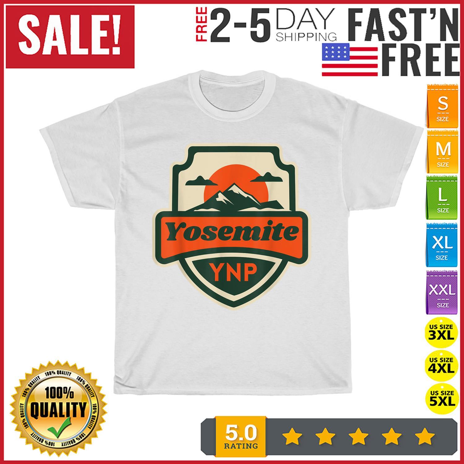 Yosemite National Park California Mountains Outdoors Retro T Shirt Mens Womens Tees Top Men Women NEW S