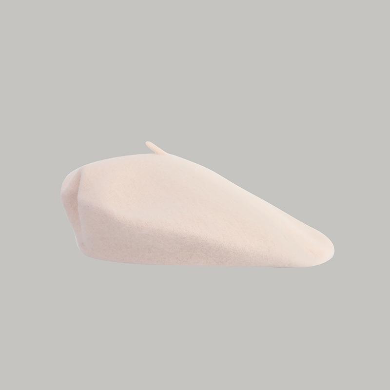 Dámský vlněný baret ve velkých velikostech - Všestranný zimní klobouk v jednobarevném retro japonském a korejském stylu