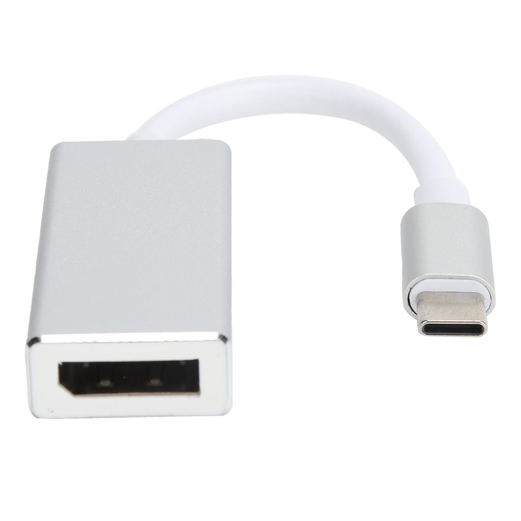 Datenkabel HD Datenübertragungskabel TypC zu DP Adapterkabel USB 3.1 zu DP High Definition Datenkabel(Silber )